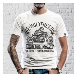 HOLY FREEDOM SKELETON RIDER T-SHIRT OFFWHITE Velikost: L