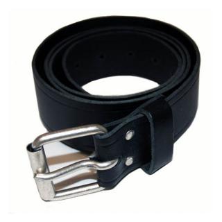 LEATHER BELT WITH BUCKLE BLACK DOPLNKY: 105cm