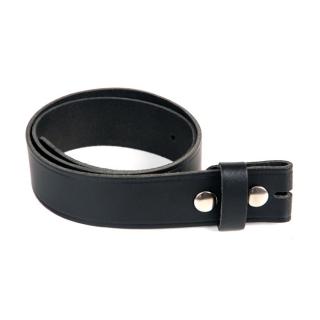 LEATHER BELT WITHOUT BUCKLE BLACK DOPLNKY: 105cm