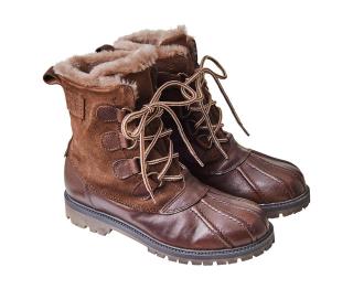 Dámská i pánská zimní obuv SNOW Barva: tmavě hnědá, Velikost: 36