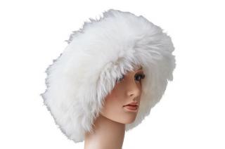Kožešinová čepice s lemem MARINA Barva: bílá