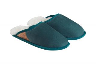 Pantofle TRENDY ALCANTARA Barva: petrolejová, Velikost: 36/37