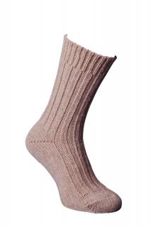 Ponožky alpaka - DICK Barva: světle hnědá, Velikost: 35 - 38