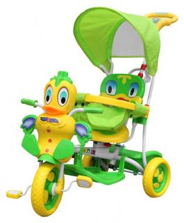 Dětská tříkolka kačenka zelená