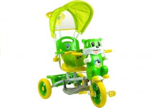 Dětská tříkolka kočka zelená