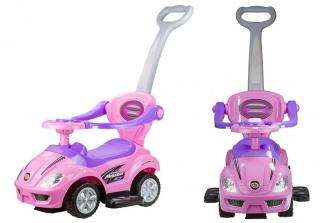 Dětské hrající vozítko 3v1 růžové
