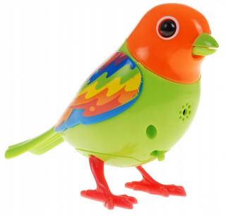 Digi Bird zpívající ptáček oranžovo-zelený
