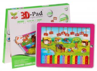 Interaktivní 3D tablet farma růžový