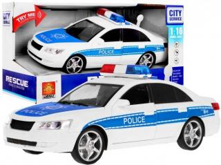 Policejní auto světelní, zvukové efekty a otevírací dveře