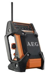 AEG BR1218C Aku digitální rádio na pracoviště, 12V, 18V, 230V, LCD displej, adaptér 230V