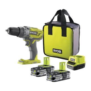 Ryobi R18PD3-215S Aku příklepová vrtačka ONE+ 18V, 50Nm, 2x 1,5Ah Li-ion, nabíječka, taška
