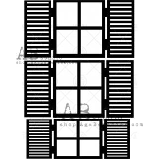 AB studio - Chipboard set ID-265 / XXL okna - kartonové motivy