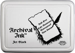 Archival Ink - JET BLACK - razítkovací voděodolná barva