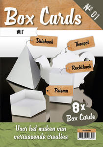 BOX CARD / WHITE - základy přání, 8 ks