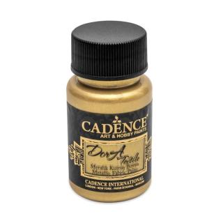 Cadence - Metalická barva nejen na textil, Dora Textile, bílé zlato, white gold, 50 ml