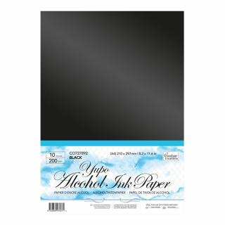 Couture Creations - A4 / ALCOHOL INK PAPER / BLACK - černý papír na alkoholové inkousty