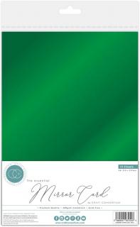 Craft Consortium - A4 MIRROR CARD / GREEN - zelená zrcadlová čtvrtka, 10 ks