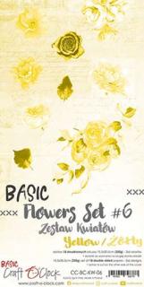 Craft o´clock - BASIC FLOWERS SET 6 / zrcadlový tisk - 12x6  kompletní doplňková sada