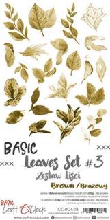 Craft o´clock - BASIC LEAVES SET 3 / zrcadlový tisk - 12x6  kompletní doplňková sada