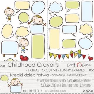 Craft o clock - CHILDHOOD CRAYONS / FUNNY FRAMES - čtvrtky na vystřihování