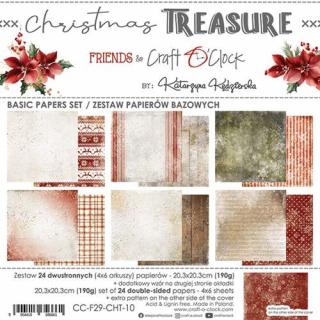 Craft o clock - CHRISTMAS TREASURE / pozadí - 8  scrapbooková sada čtvrtek