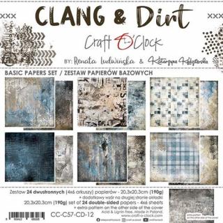 Craft o clock - CLANG & DIRT / pozadí - 8  scrapbooková sada čtvrtek