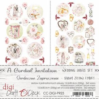 Craft o clock - Cordial Invitation / UNIVERSAL LABELS, kolečka - 6x12  sada na vystřihování