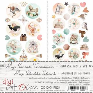 Craft o clock - My Sweet Treasure  / UNIVERSAL LABELS, kolečka - 6x12  sada na vystřihování