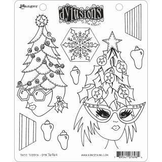 DYLUSIONS - TREE TOPPER - vánoční cling gumová razítka