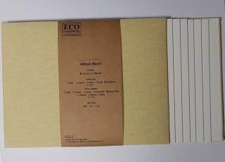 ECO scrapbooking - ALBUM BAZYL / žluté desky / krémové listy / naležato 16,2 x 21,2 cm - 3D album, 1 ks