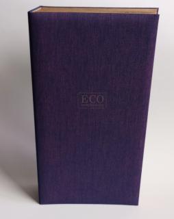 ECO scrapbooking - FIALOVO/KRAFT ALBUM 16 x 31 cm - 3D album, ruční výroba
