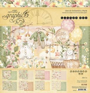 Graphic45 - LITTLE ONE / obrázové čtvrtky - 12  kompletní scrapbooková sada