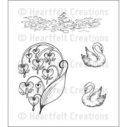 Heartfelt Creations - ROMANTIQUE SWANS - cling gumová razítka