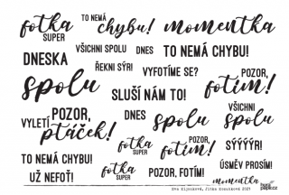 Hurá Papír - MOMENTKA / texty - průhledné A5 české samolepky