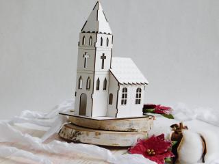 Kreatywna Pracownia - 161  / HW1958 / 3D kostel - kartonové ozdoby
