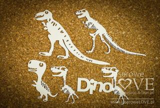 Laserowe LOVE -  129B / Szkielety dinozaurów - Dino Land - kartonové výseky, LA20106