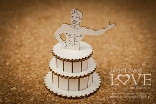 Laserowe LOVE - 196B /  LA18258 - Man in cake 3D - Rosa Italia - narozeninové kartonové výseky