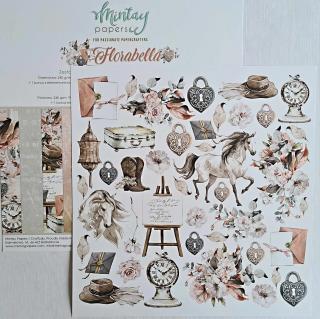 Mintay - FLORABELLA - 12x12  scrapbooková čtvrtka na vystřihování