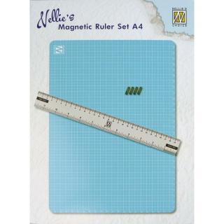 Nellie´s - Magnetic Ruler Set A4 - magnetická podložka na řezání / tvoření