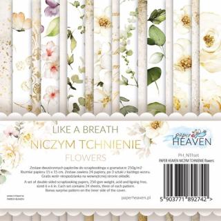 Paper HEAVEN - LIKE A BREATH / FLOWERS  - vystřihovací 6  kompletní scrapbooková sada
