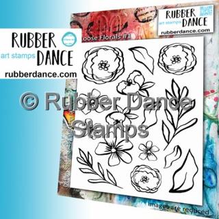 Rubber Dance - A5 / LOOSE FLORALS 1 - cling gumové razítko bez pěny