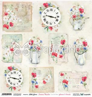 ScrapAndMe - SUMMER MEADOW / elements - 12  scrapbooková čtvrtka na vystřihováníí