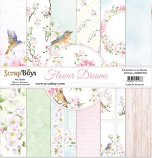 ScrapBoys - FLOWER DREAMS - 12  kompletní scrapbooková sada