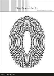 Simple and basic - Circle Edges Oval  / velké tečky - kovové vyřezávací šablony