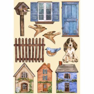 Stamperia  -  WELCOME HOME -  A5 dřevěné obrázky