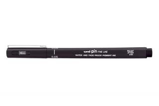 Uni-Ball - PIN005-200 / BLACK - extra tenký popisovač 0,05 mm