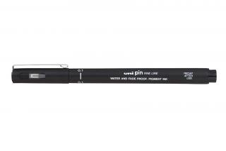 Uni-Ball - PIN01-200 / BLACK -  černý popisovač 0,1 mm