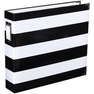 We R - Black & White Stripe By Heidi Swapp - 12  scrapbookové album