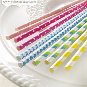 Webster´s pages - PAPER STRAWS - papírová brčka, 10 ks