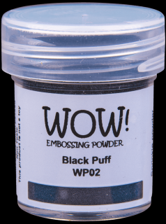 WOW! - BLACK PUFF / WP02 -  neprůhledný hrubší prášek na embossování